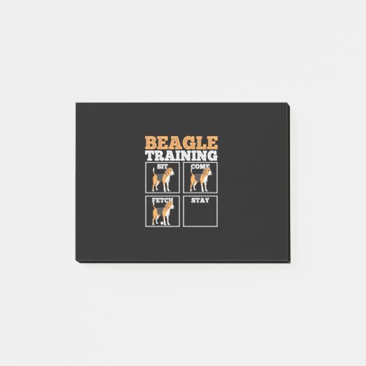 Beagle Hunde-Training Hund Post-it Klebezettel (Vorderseite)