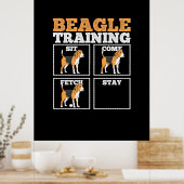 Beagle Hunde-Training Hund Poster (Küche)