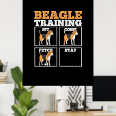 Beagle Hunde-Training Hund Poster (Heimbüro)