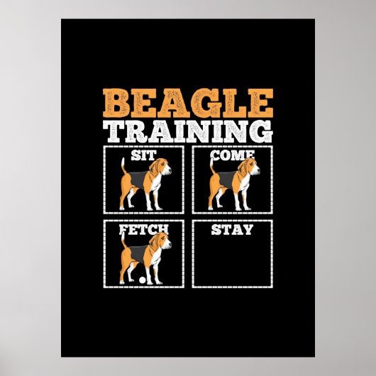 Beagle Hunde-Training Hund Poster (Vorne)