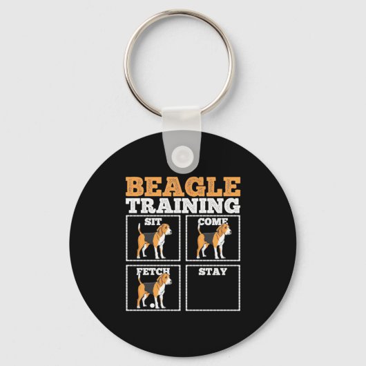 Beagle Hunde-Training Hund Schlüsselanhänger (Vorderseite)