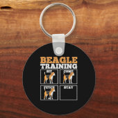 Beagle Hunde-Training Hund Schlüsselanhänger (Vorderseite)