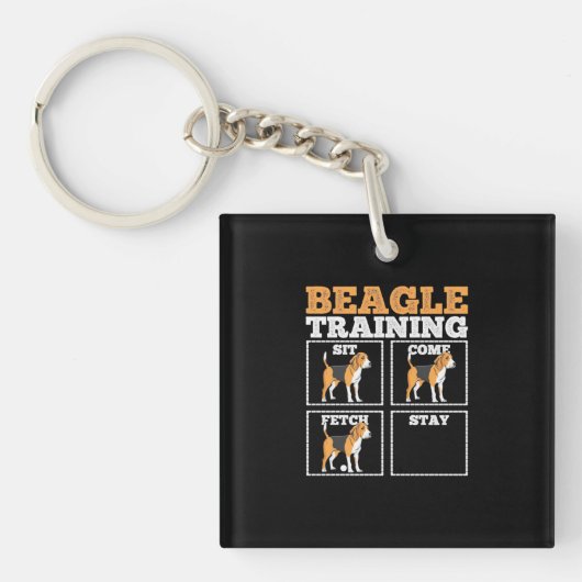 Beagle Hunde-Training Hund Schlüsselanhänger (Vorderseite)