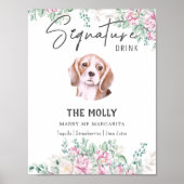 Beagle Hunde Unterschrift Trinkzeichen Poster (Vorne)