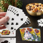 Beagle | Hunde-Wasserfarben-Haustiermalerei Spielkarten (In Situ)