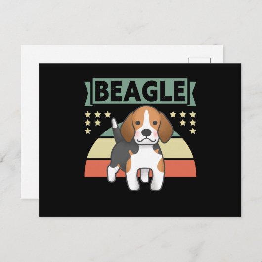 Beagle | Hundebesitzer Beagle Postkarte (Vorne/Hinten)