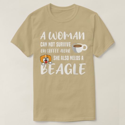 Beagle-Hundebesitzer Kaffeeliebhaber Vintage Hunde T-Shirt (Design vorne)