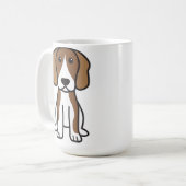 Beagle-HundeCartoon Kaffeetasse (Vorderseite Links)