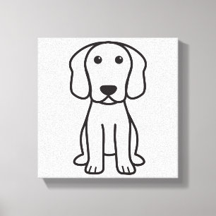 Beagle-HundeCartoon Leinwanddruck