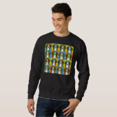 Beagle-HundeCartoon Pop-Kunst Sweatshirt (Vorne ganz)