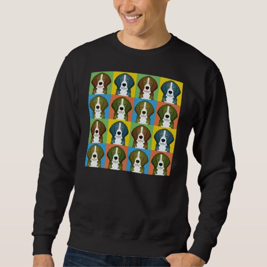 Beagle-HundeCartoon Pop-Kunst Sweatshirt (Vorderseite)