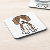 Beagle-HundeCartoon Untersetzer (Linke Seite)