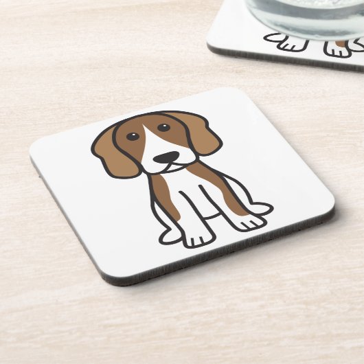 Beagle-HundeCartoon Untersetzer (Linke Seite)