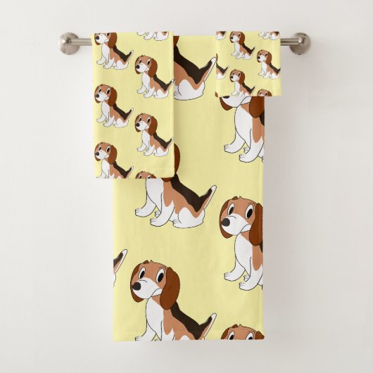 Beagle-Hundedesign Badhandtuch Set (Insitu)