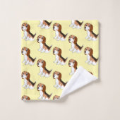 Beagle-Hundedesign Badhandtuch Set (Waschlappen)