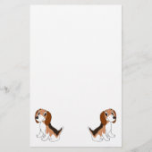 Beagle-Hundedesign Briefpapier (Vorderseite)