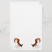 Beagle-Hundedesign Briefpapier (Vorne/Hinten)