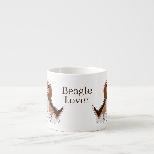 Beagle-Hundedesign Espressotasse (Vorderseite)