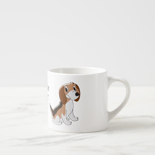 Beagle-Hundedesign Espressotasse (Rechts)