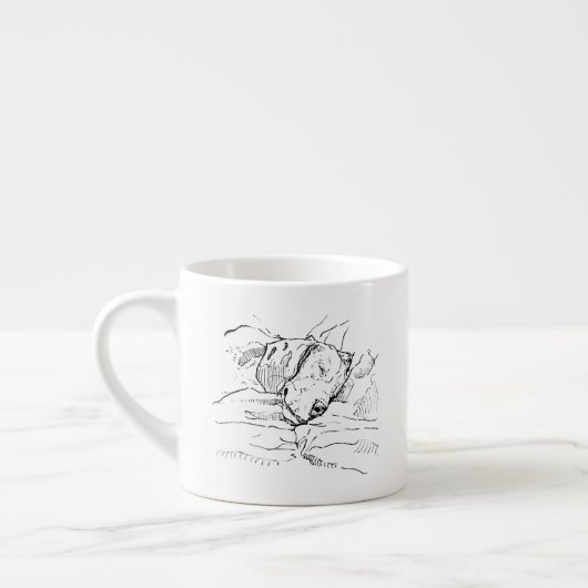 Beagle-Hundefan Illustration  Espressotasse (Links)