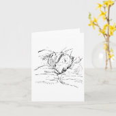 Beagle-Hundefan Illustration Karte (Gelbe Blume)