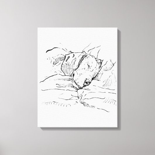 Beagle-Hundefan Illustration Leinwanddruck (Vorderseite)