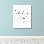 Beagle-Hundefan Illustration Leinwanddruck (Insitu (Holzboden))