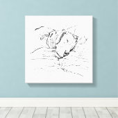 Beagle-Hundefan Illustration  Leinwanddruck (Insitu (Holzboden))