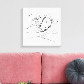 Beagle-Hundefan Illustration  Leinwanddruck (Insitu (Wohnzimmer))