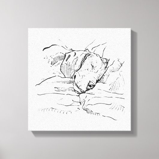 Beagle-Hundefan Illustration  Leinwanddruck (Vorderseite)