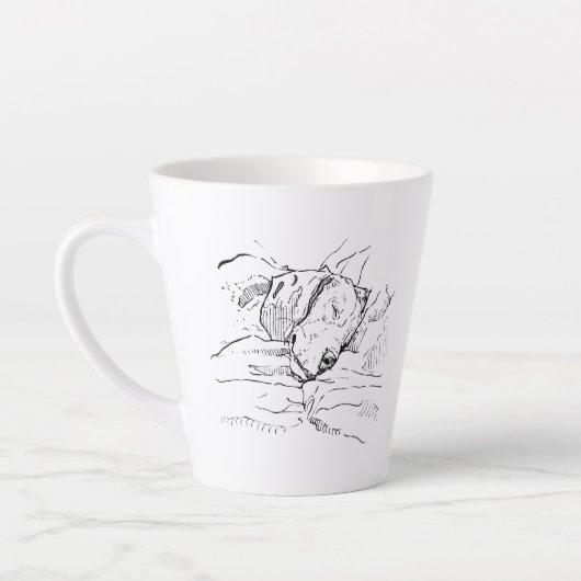 Beagle-Hundefan Illustration  Milchtasse (Links)