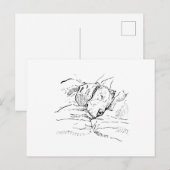 Beagle-Hundefan Illustration Postkarte (Vorne/Hinten)