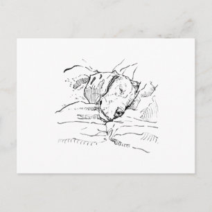 Beagle-Hundefan Illustration Postkarte