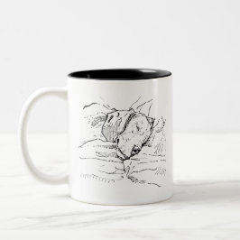 Beagle-Hundefan Illustration Zweifarbige Tasse