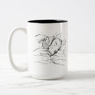 Beagle-Hundefan Illustration Zweifarbige Tasse
