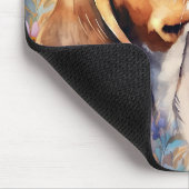 Beagle-Hundefan mit Wildblumenwiese Mousepad (Ecke)