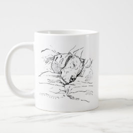 Beagle-Hundefreund-Illustration Jumbo-Tasse