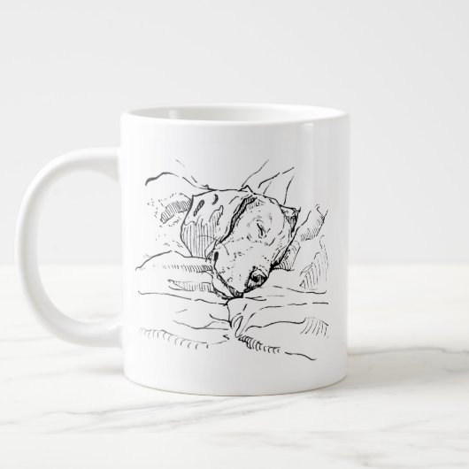 Beagle-Hundefreund-Illustration  Jumbo-Tasse (Links)