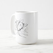 Beagle-Hundefreund-Illustration  Kaffeetasse (Vorderseite Links)