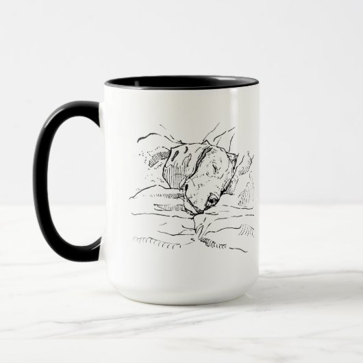 Beagle-Hundefreund-Illustration  Tasse (Links)