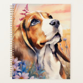 Beagle-Hundefreund mit Wiesenblumenwiese Planer (Vorderseite)