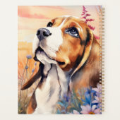 Beagle-Hundefreund mit Wiesenblumenwiese Planer (Rückseite)