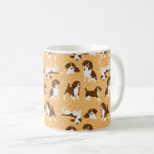 Beagle-Hundefutter - orange Kaffeetasse (VorderseiteRechts)