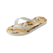 Beagle-Hundefutter - orange Kinderbadesandalen (Schrägansicht)