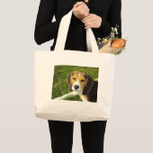 Beagle-Hundehaustier-Tier-FriedensLiebe Jumbo Stoffbeutel (Vorderseite (Produkt))