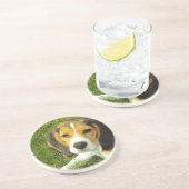 Beagle-Hundehaustier-Tier-FriedensLiebe Untersetzer (Seite)
