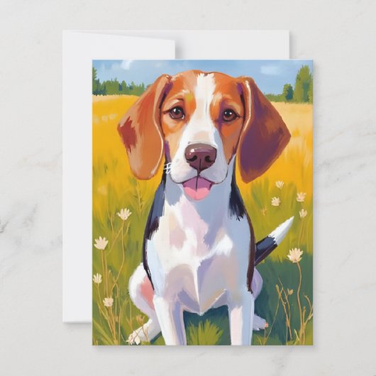 Beagle-Hundekarte (Vorderseite)