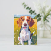 Beagle-Hundekarte (Stehend Vorderseite)