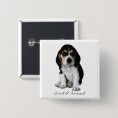 Beagle-Hundeknopf Button (Vorne & Hinten)