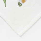 Beagle-Hundemutter Floral Fleecedecke (Ecke)